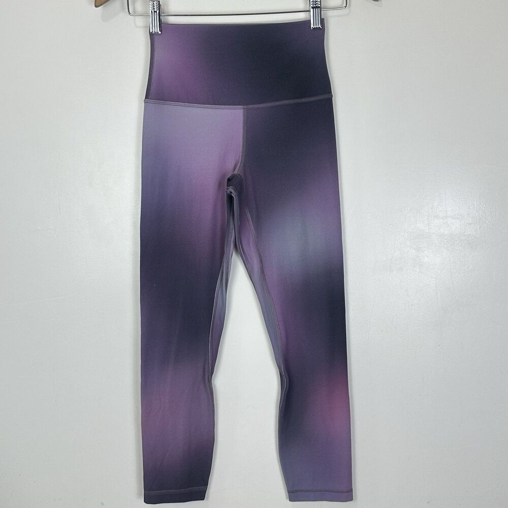 LULULEMON Align High-Rise Crop 23" Size 4 Aurora Haze Purple Multi Yoga Pilates